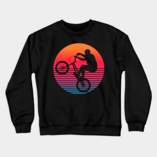 BMX Rider retro sunset Crewneck Sweatshirt